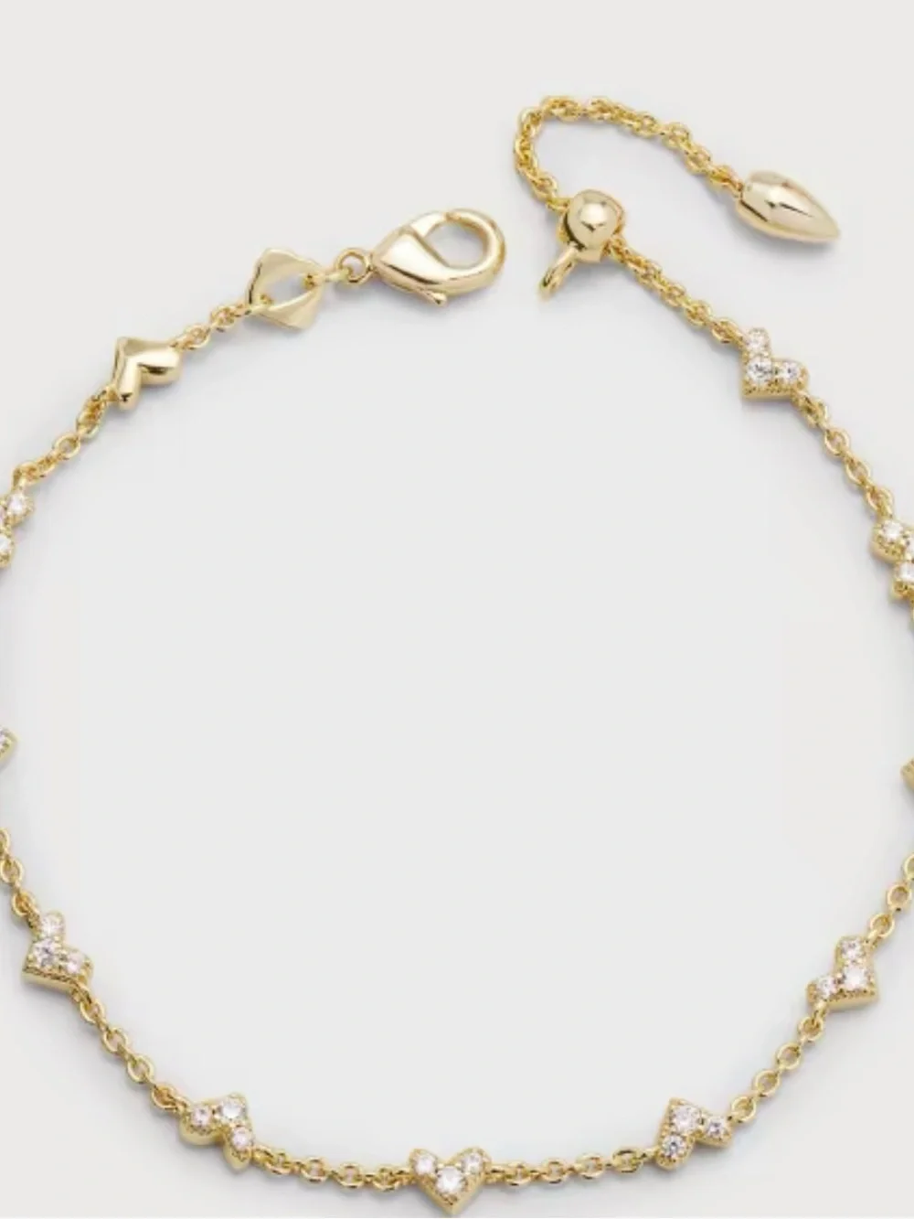 Kendra Scott haven crystal heart chain bracelet